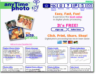 anyTime Photo Homepage