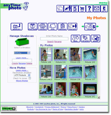 anyTime Photo My Photos Page