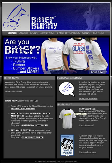 Bitter Bunny Homepage