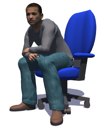 Frank character sitting.