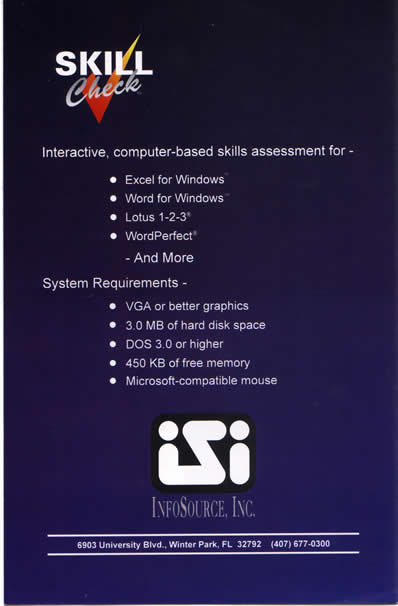 Skill Check Brochure Back Cover